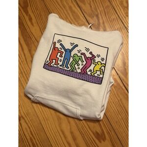 Keith Haring Iconic Pop Street Art Hoodie Size Medium